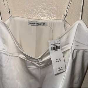 NWT Abercrombie & Fitch White Satin Cami Top
